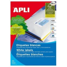 CAJA 100 HOJAS ETIQUETA BLANCA ILC 52.5X29.7 1286 APLI