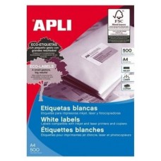 CAJA 500 HOJAS ETIQUETA BLANCA ILC 210X297 01788 APLI