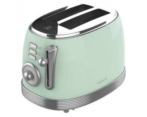 TOSTADOR VERTICAL CECOTEC TOAST AND TASTE 800 VINTAGE LIGHT GREEN