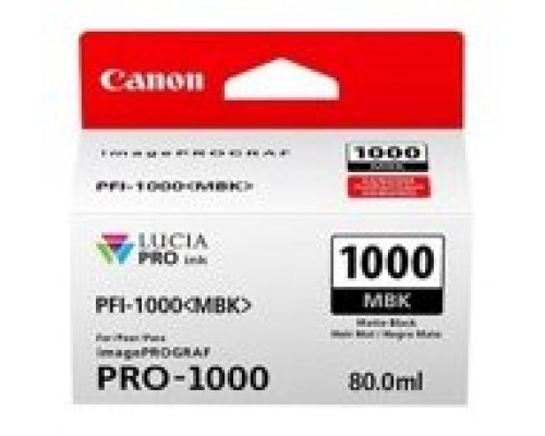 Cartucho canon pfi - 1000 mbk negro mate