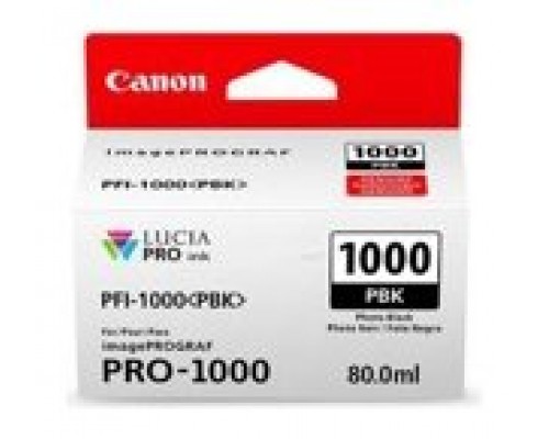 Cartucho canon pfi - 1000 pbk foto negro