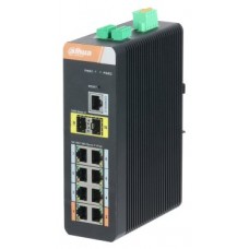 DAHUA - DH-PFS4210-8GT-DP-V2 - SWITCH INDUSTRIAL 8 PUERTOS GIGABIT POE + 2 UPLINK GIGABIT SFP MANEJABLE LAYER2