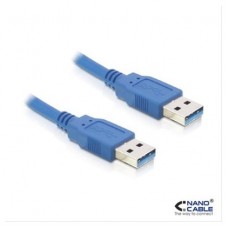 NANOCABLE CABLE USB 3.0, TIPO A/M-A/M, AZUL, 1.0 M (10.01.1001-BL)