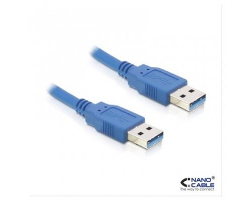 NANOCABLE CABLE USB 3.0, TIPO A/M-A/M, AZUL, 1.0 M (10.01.1001-BL)