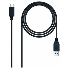 Nanocable 3.1 Gen2 10Gbps 3A, tipo USB-C/M-A/M, negro, 1.5 m