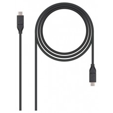 Nanocable USB 3.1, 1m cable USB USB 3.2 Gen 2 (3.1 Gen 2) USB C Negro