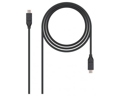 Nanocable USB 3.1, 1m cable USB USB 3.2 Gen 2 (3.1 Gen 2) USB C Negro