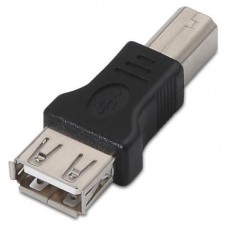 Nanocable 10.02.0002 cambiador de género para cable USB 2.0 B USB 2.0 A Negro