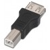 Nanocable 10.02.0002 cambiador de género para cable USB 2.0 B USB 2.0 A Negro