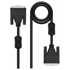 Nanocable 10.15.0602 cable DVI 1,8 m Negro