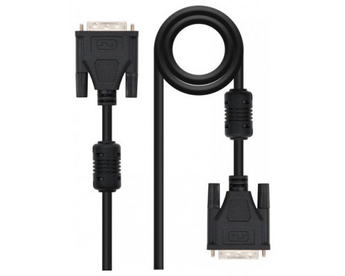 Nanocable 10.15.0602 cable DVI 1,8 m Negro