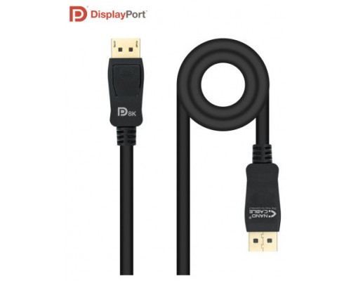 Nanocable Cable DISPLAYPORT 1.4 CERTIFICADO VESA, DP/M – DP/M, Negro, 1.5 m