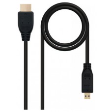 Nanocable HDMI, 0.8m cable HDMI 0,8 m HDMI tipo A (Estándar) HDMI tipo D (Micro) Negro