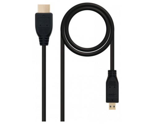 Nanocable HDMI, 0.8m cable HDMI 0,8 m HDMI tipo A (Estándar) HDMI tipo D (Micro) Negro