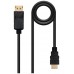 Nanocable Cable Conversor DISPLAYPORT a HDMI, DP/M - HDMI/M, Negro, 1 m