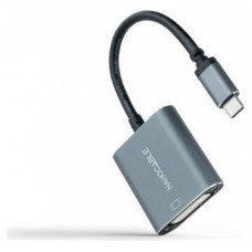 Nanocable Conversor USB-C a DVI-D, 15 cm, Gris