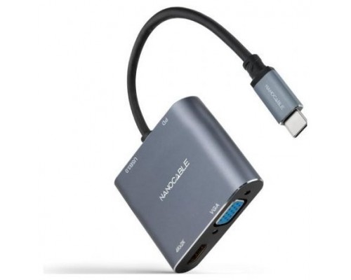 Nanocable Converosr USB-C a HDMI/VGA/USB3.0/PD