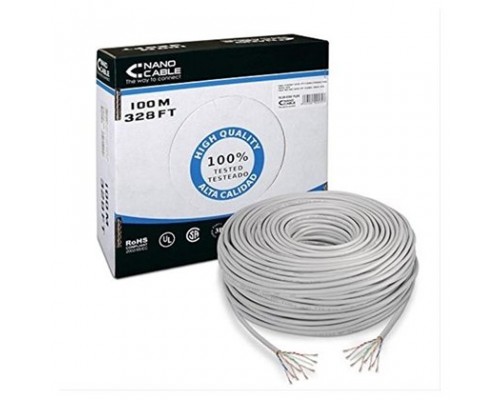 Nanocable Bobina Cable RJ45 CAT5 UTP Rigido100 Ext