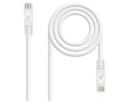 Nanocable Cable de red latiguillo RJ45 LSZH Cat.6A UTP AWG24, Blanco, 2.0m