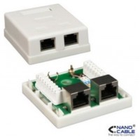 Nanocable ROSETA DE SUPERFICIE PARA RJ45 CAT.6 1 TOMA, BLANCO