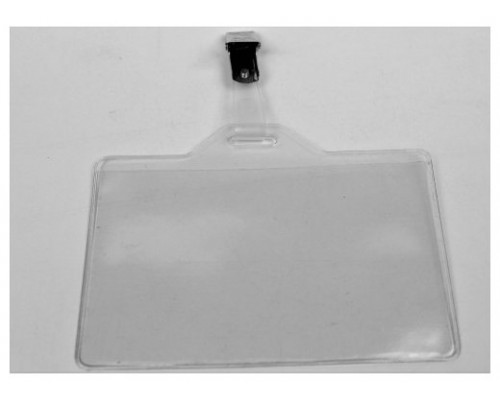 CAJA 100 FUNDAS IDENTIFICACION PVC APAISADO 70x106MM CON PINZA IBERPLAS 1075P100