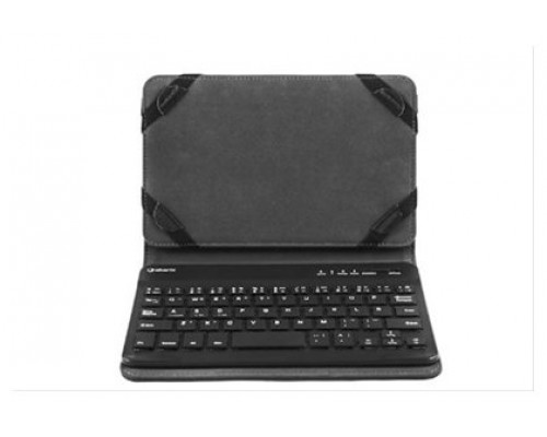 Funda universal gripcase silver ht para tablet 9 - 10pulgadas + teclado bluetooth negro