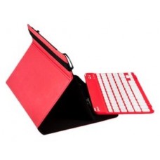 Funda universal gripcase silver ht para tablet 9 - 10pulgadas + teclado bluetooth rojo