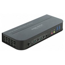 Delock Conmutador 2x HDMI KVM 4K 60 Hz con USB 3.0