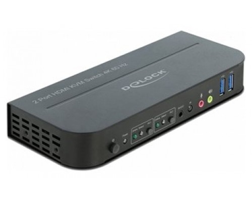 Delock Conmutador 2x HDMI KVM 4K 60 Hz con USB 3.0