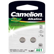 Pila Botón Alcalina LR60 1.5V 0% Mercurio (2 pcs) Camelion