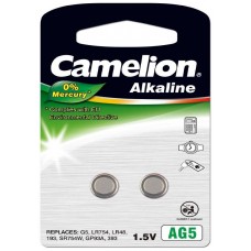 Pila Botón Alcalina LR48 1.5V 0% Mercurio (2 pcs) Camelion