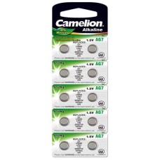 Pila Botón Alcalina LR57 1.5V 0% Mercurio (10 pcs) Camelion