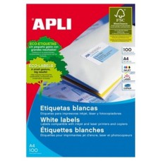 CAJA 100 HOJAS ETIQUETA BLANCA ILC 210X148 1264 APLI