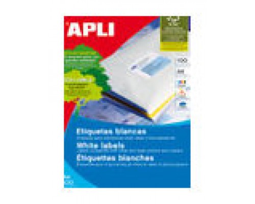 CAJA 100 HOJAS ETIQUETA BLANCA ILC 70X25.4 1270 APLI