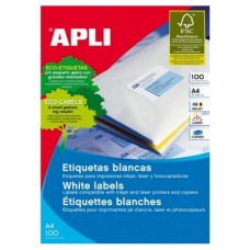 CAJA 100 HOJAS ETIQUETA BLANCA ILC 105X37 1274 APLI