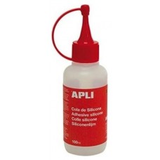 Pack de 12. APLI Cola de silicona 100 ml [min12]