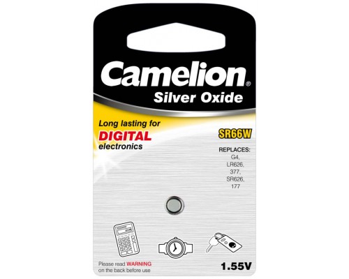 Boton Oxido plata SR66W 1.55V 0% Mercurio (1 pcs) Camelion