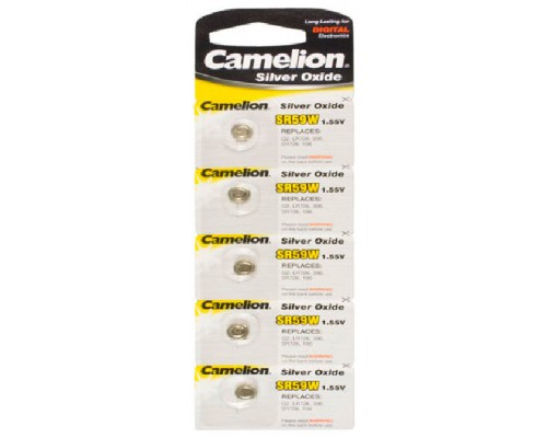 Boton Oxido plata SR59W 1.55V 0% Mercurio (5 pcs) Camelion