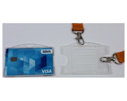 PACK 100 PORTA-TARJETAS PLASTICO RIGIDO 90X57 DOBLE POSICION IBERPLAS 147570100