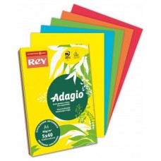 Pack de 5. PAQUETE 500H PAPEL 80GR A4 NARANJA INTENSO ADAGIO 156243 [min5]