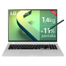 PORTATIL LG GRAM (16T90Q-G.AA79B) 16” TACTIL IPS/GORILLA GLASS 7/WQXGA 2560 X 1600/300 NITS/CORE I7-1260P/16GB RAM DDR5/1024 GB SSD/WINDOWS 11/PESO 1,480 KG/2X USB TIPO C/1X USB TIPO A/72WH