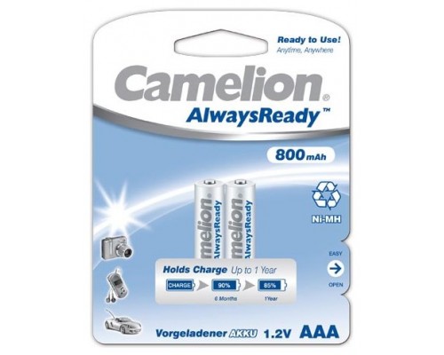 Recargable "Always Ready" AAA 800mAh (2 pcs) Camelion