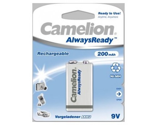 Recargable "Always Ready" 9V 200mAh (1 pcs) Camelion