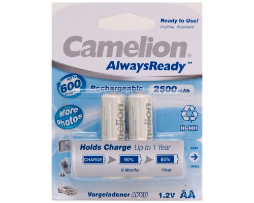 Recargable "Always Ready" AA 2500mAh (2 pcs) Camelion