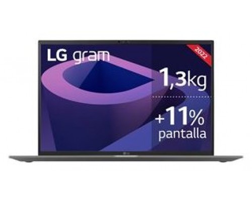 LG PORTATIL GRAM (17Z90Q-E.AD75B) 17’’ IPS LCD, CI7-1260P, 32GB RAM, 512GB SSD, RTX 2050 4GB GDDR6, 90 WH, W11