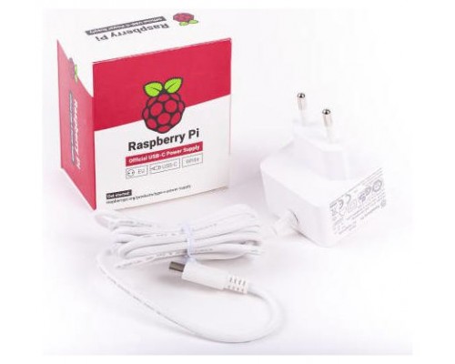 RASPBERRY FUENTE DE ALIMENTACION USB-C 5.1V 3A - BLANCO - PARA RASPBERRY PI 4 (1873421)