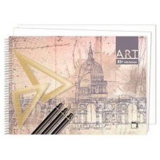 Pack de 5. CUADERNO BLOCKS  DIBUJO ART 140 GRS. A3+ (460 X 325MM.) 20 HOJAS LISO SIN RECUADRO PACSA 18843 [min5]