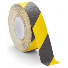 ROLLO CINTA DE SEGURIDAD ADHESIVA ANTIDESLIZANTE 50MMX18,3METROS NEGRO/AMARILLO TARIFOLD 197604