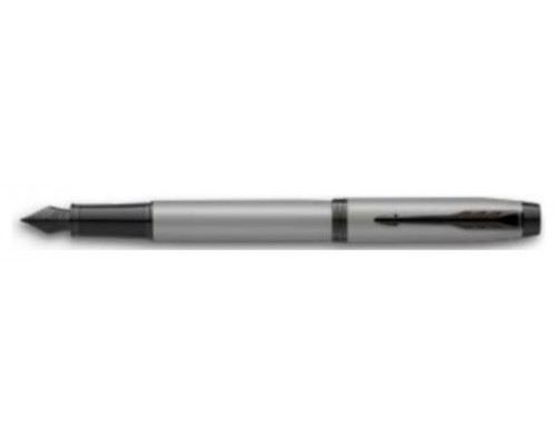 PLUMA IM GRIS MATE/ADORNOS NEGROS MEDIUM PARKER 2127620