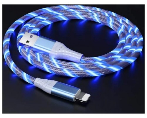 Cable USB Lightning LED Azul Biwond